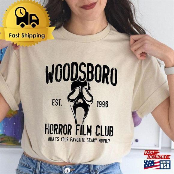 Tops - Woodsboro Horror Film Club Shirt Scream Ghostface T-Shirt